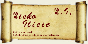 Miško Iličić vizit kartica